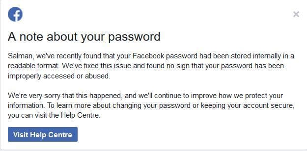 The Day When Facebook Stored User Passwords in Plain-Text Without Encryption — Facebook Apologized :)